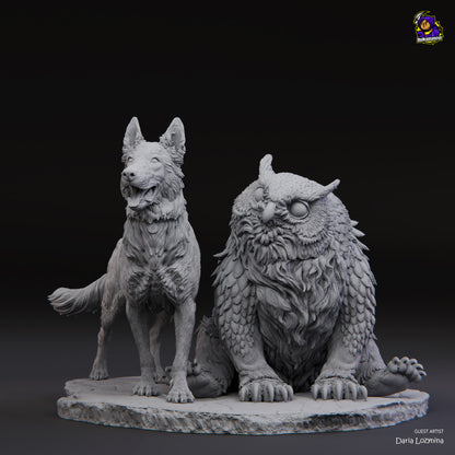 Scratch and Owlbear Cub · Baldur's Gate 3 · 139mm