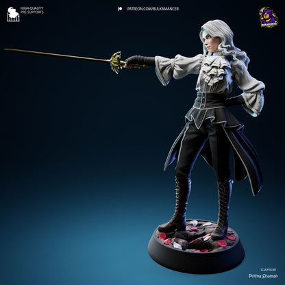 La Duelista Renacida — vista 3 del modelo en color