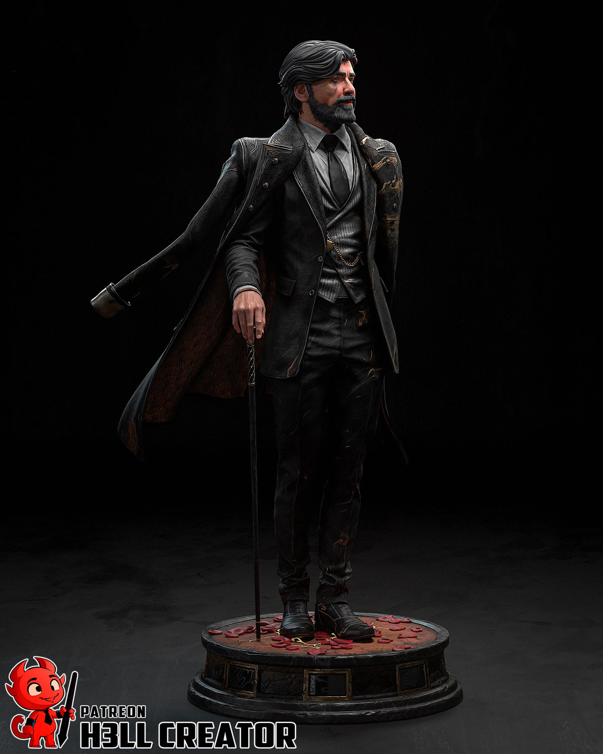 El Maestro del Lienzo — vista 3 del modelo en color
