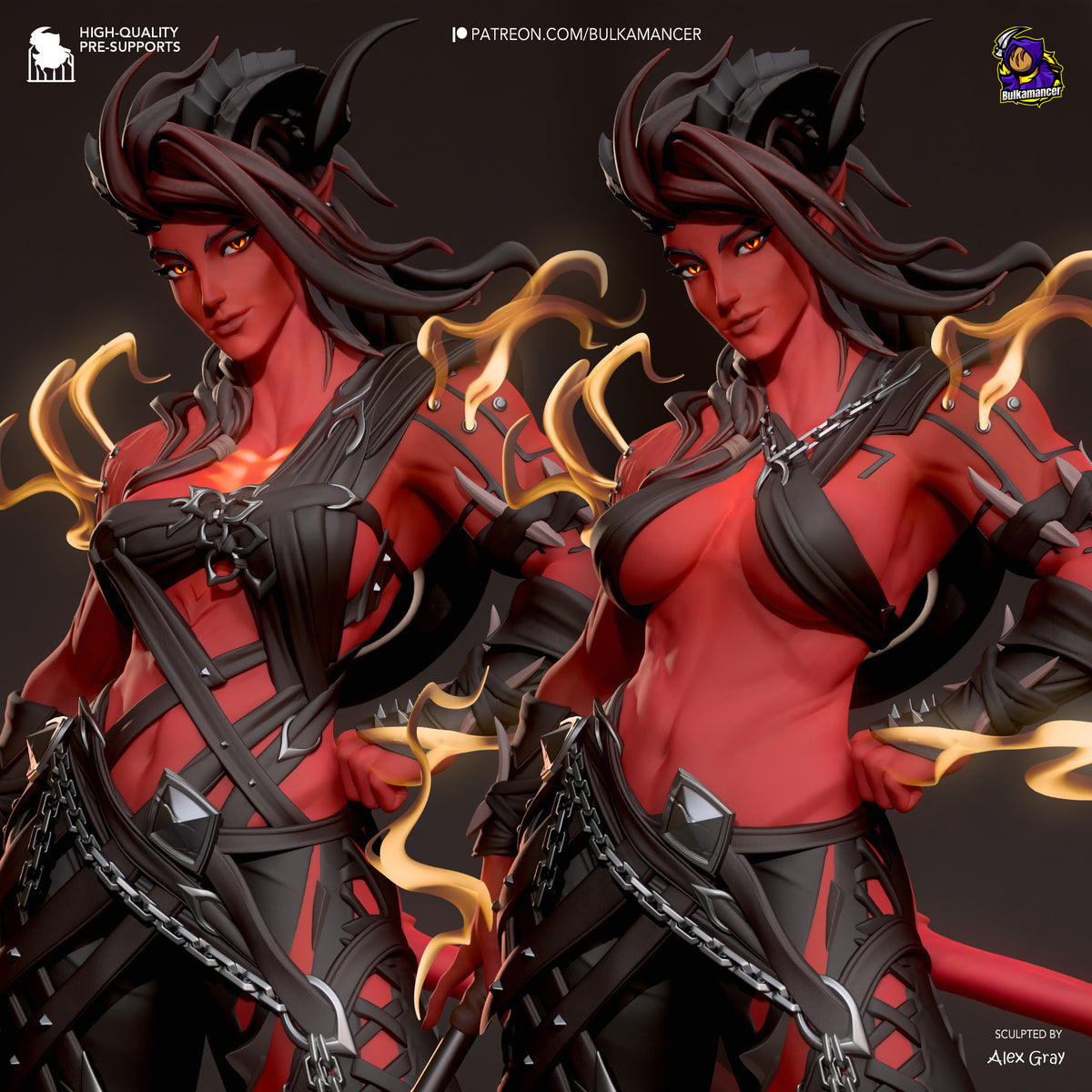 La Guerrera del Corazón Ardiente — Estilizada - imagen 1