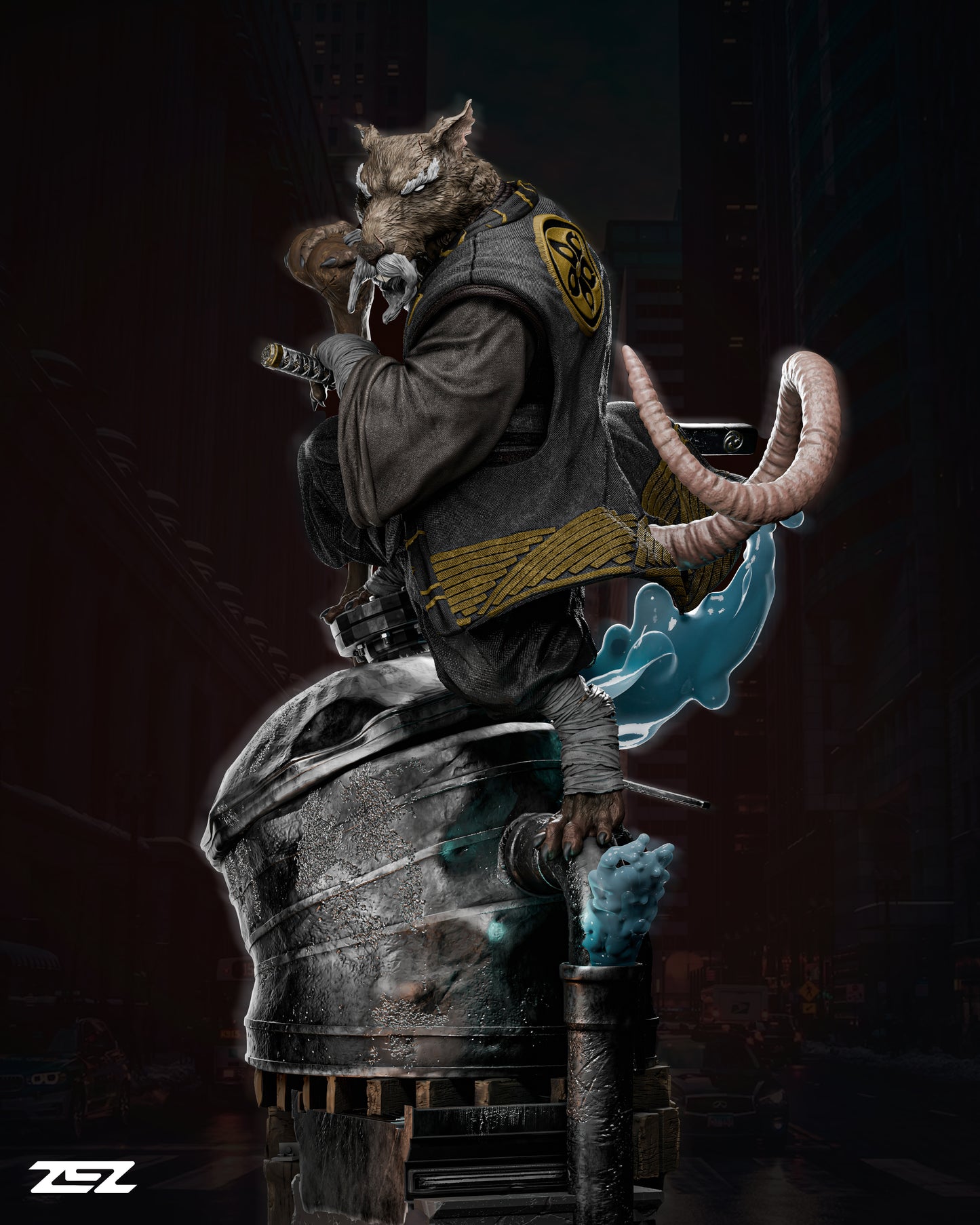 Maître Splinter TMNT - 52 cm