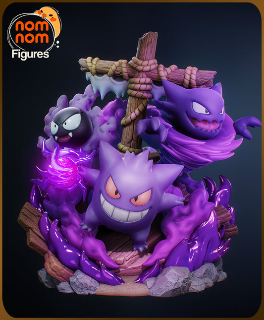 Chibi Pokémon Fantasma Diorama Fanart