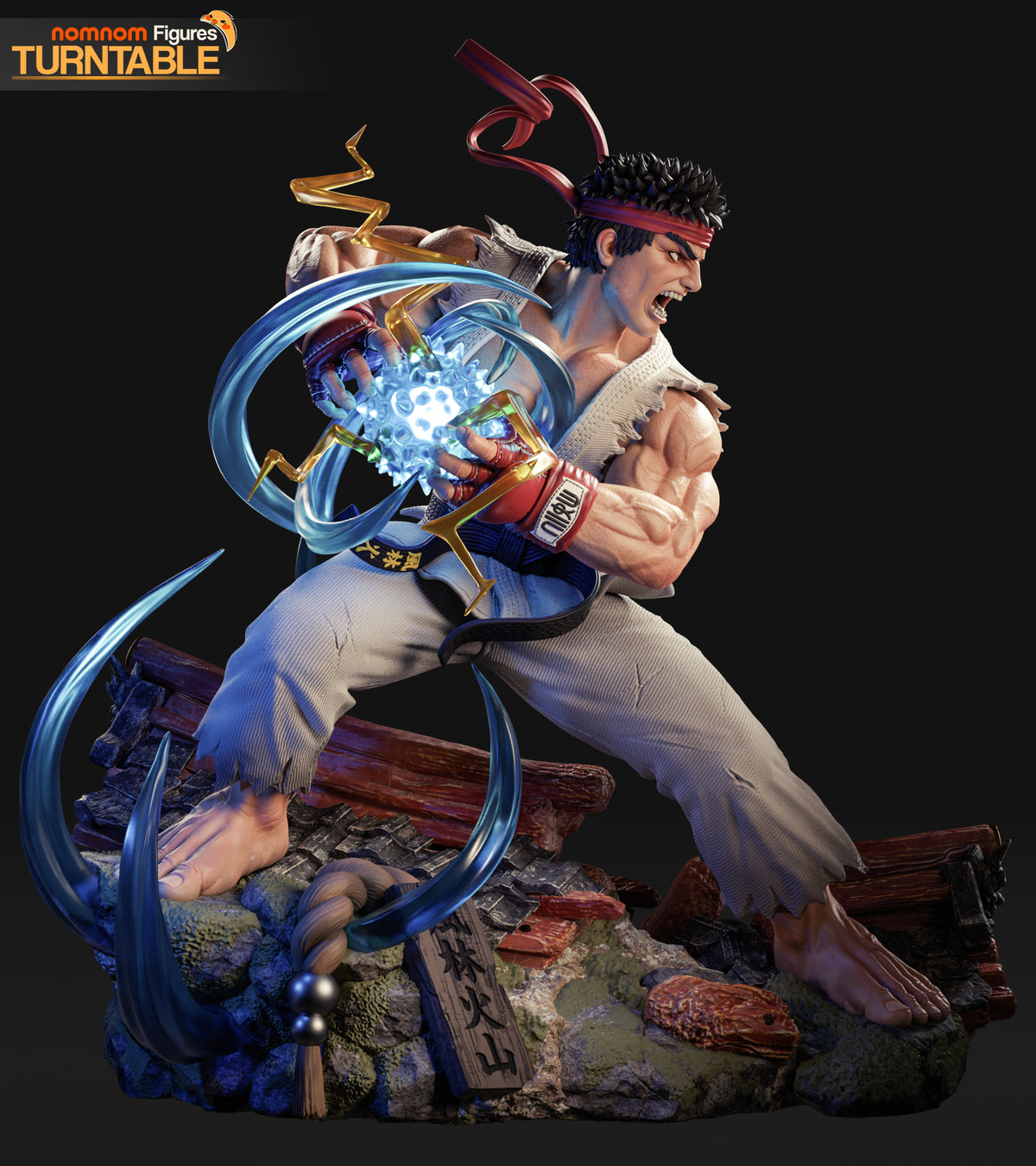 Render oficial del modelo Ryu de NomNom Figures, vista 1