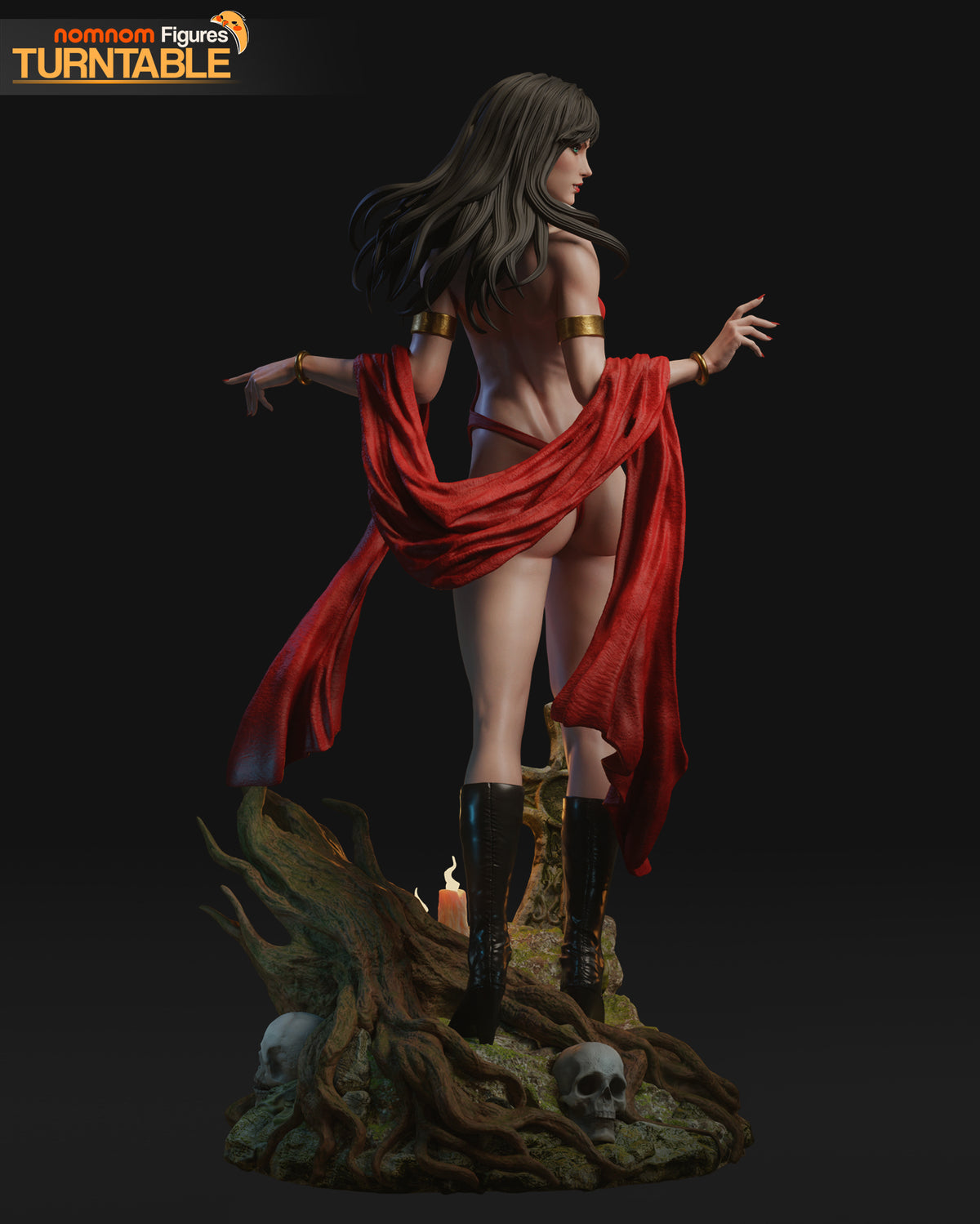 Render oficial del modelo Vampirella de NomNom Figures, vista 2