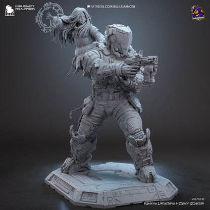 Diana et Hugh - Pragmata - 30 cm