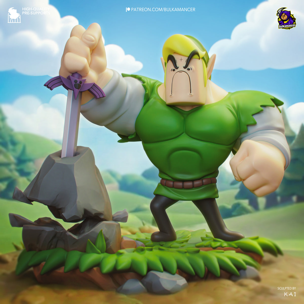 Lunk resin figure render - Veneroso Figures