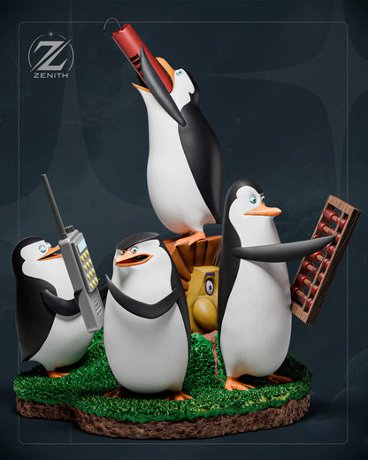 Penguins of Madagascar resin figure render - Veneroso Figures
