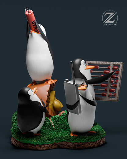 Penguins of Madagascar resin figure render - Veneroso Figures