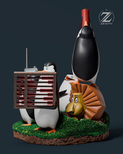Penguins of Madagascar resin figure render - Veneroso Figures
