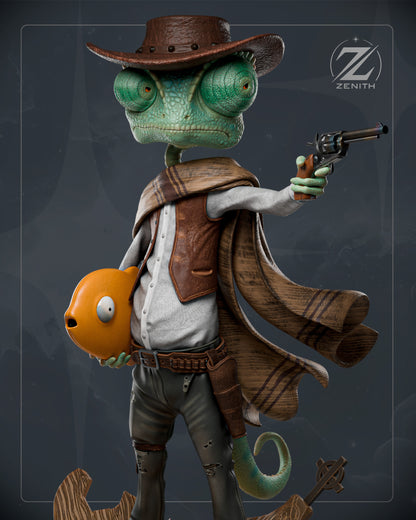 Rango resin figure render - Veneroso Figures