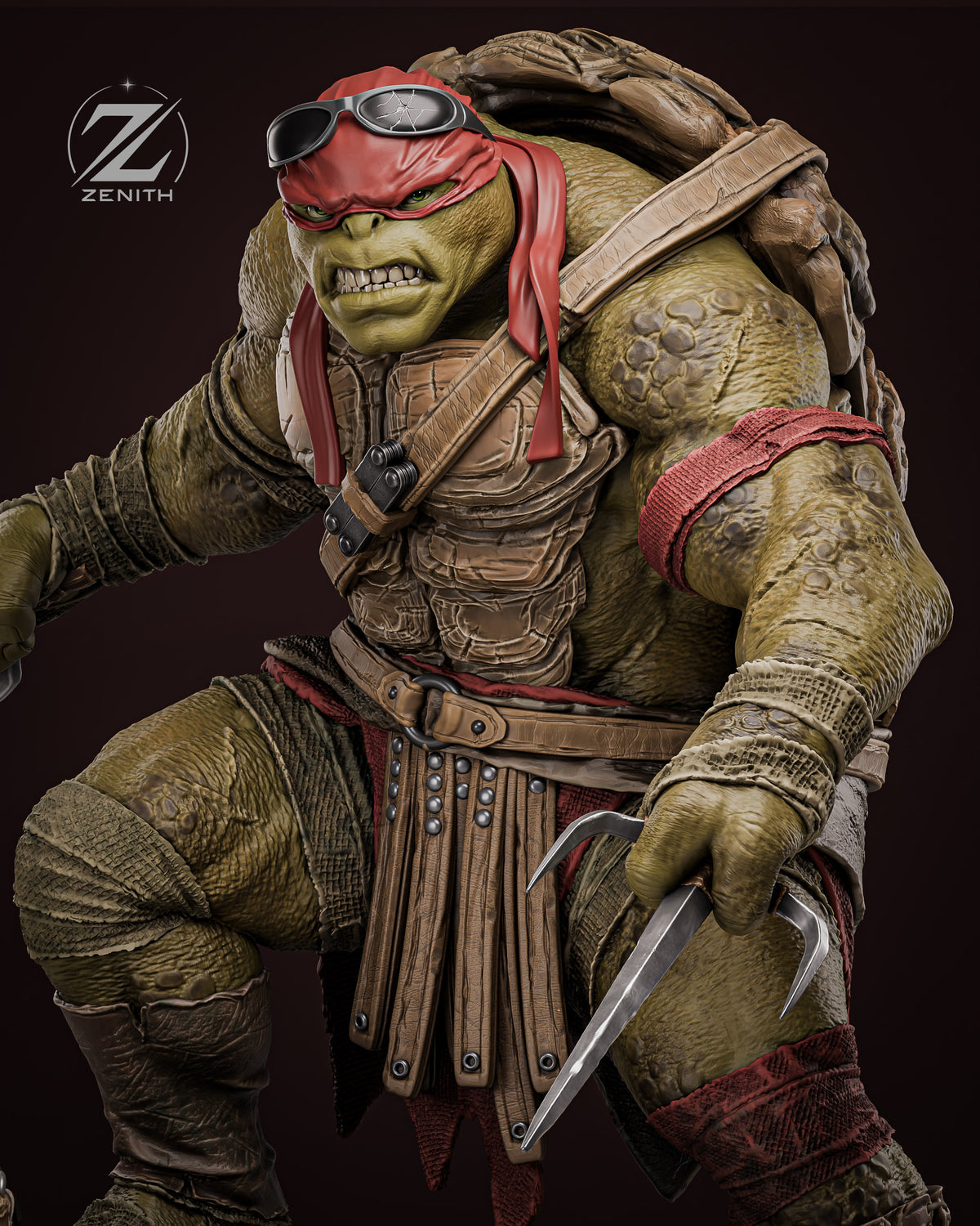 Raphael TMNT resin figure render - Veneroso Figures