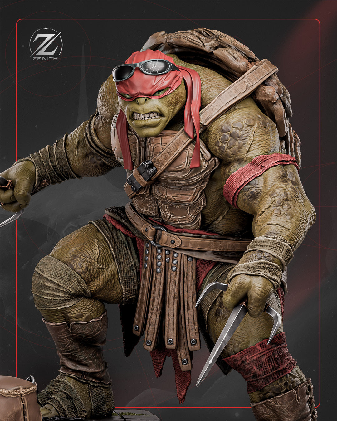 Raphael TMNT resin figure render - Veneroso Figures