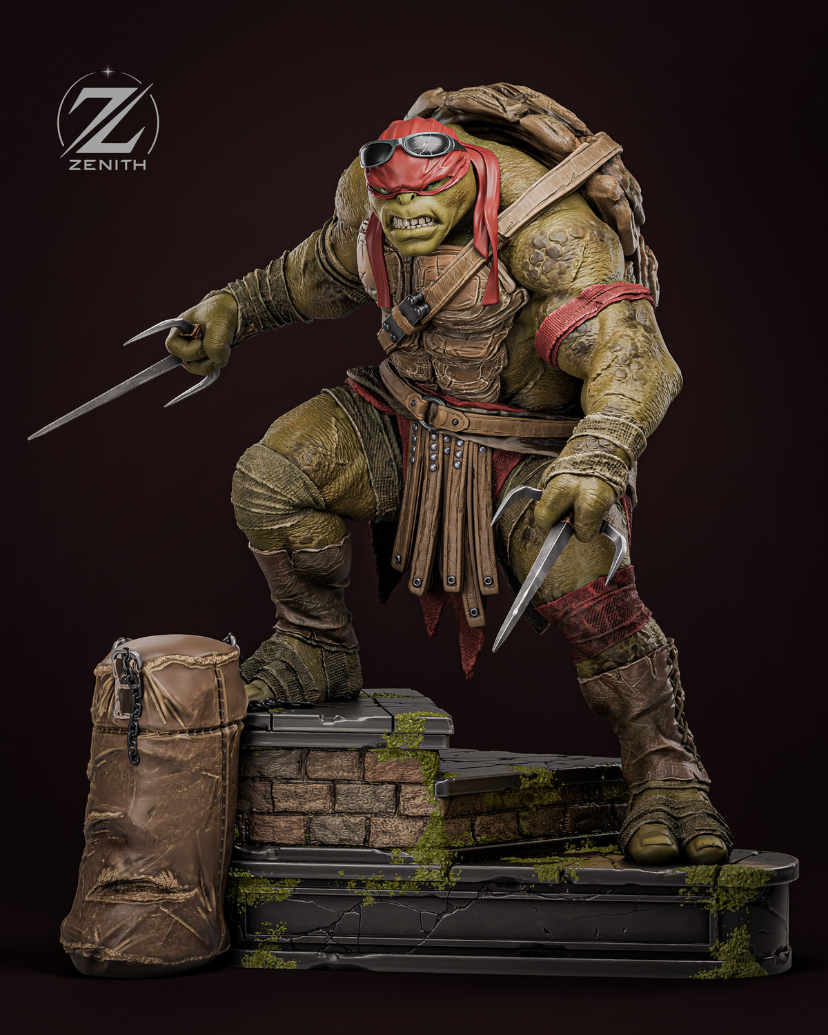 Raphael TMNT resin figure render - Veneroso Figures